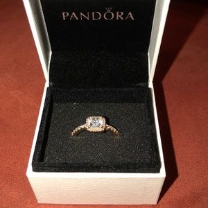 Rose Gold Pandora Ring, worn 3-5 times at most.